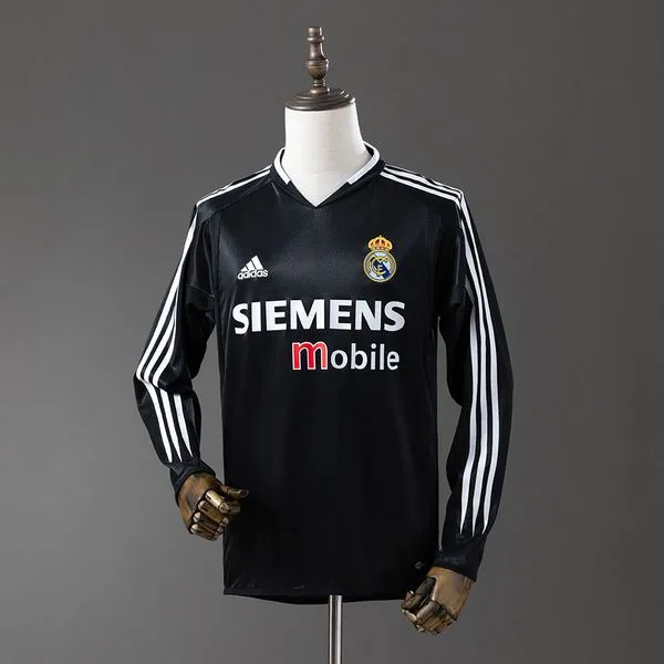 Camiseta de fútbol Real Madrid 2004/05 VISITANTE MANGA LARGA VERSION FAN